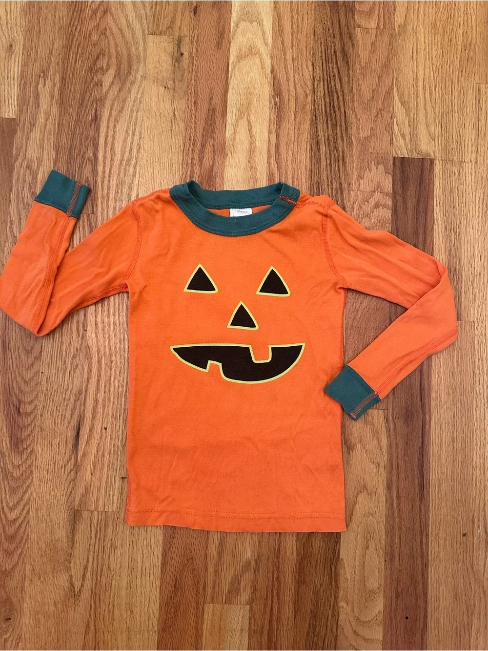 Hanna Andersson Size 110 5 Pumpkin Costume Long John Pajama Set Halloween
